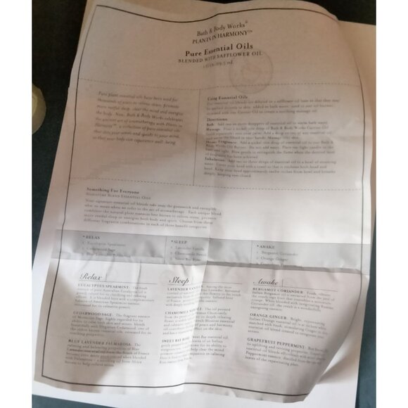 Bath Body Works Essential Oil Eucalyptus 1 Fl Oz Safflower Plants in Harmony - Picture 6 of 11